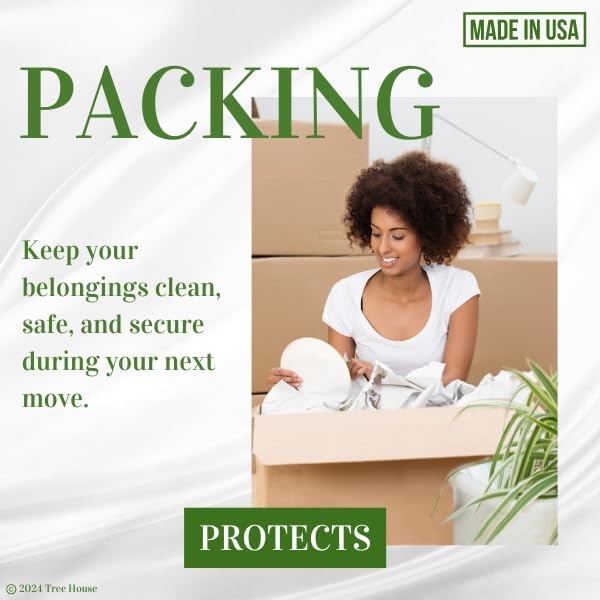Tree House Packing Paper for Moving – 180 Newsprint Packing Paper Sheets – 27” x 17” Paper for Packing Dishes, Shipping, and Moving Supplies – Recyclable Movers’ Paper – Made in USA