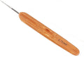 SENRISE Dreadlock Crochet Needle, Weaving Crochet Hook for Hair, with Wooden Handle, for Fixing Braids (Single Head 0.75 mm)
