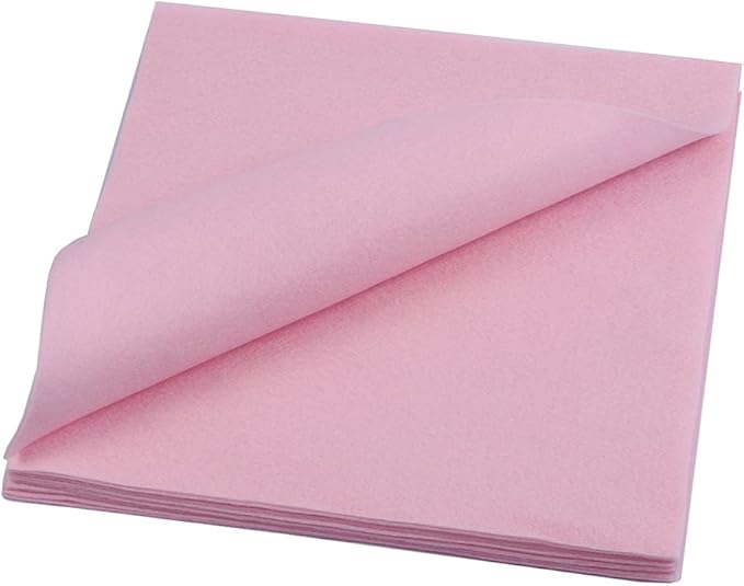 YYCRAFT Soft Felt Sheets 6 X 6 Inch Felt Fabric Squares Patchwork Sewing DIY Craft 1.6mm Thick - 40 Pcs,Baby Pink
