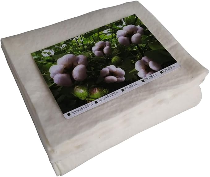 Craft Quilt Batting for Quilting,2PCS 36"X45" Natural Cotton Quilting Batting Fabric for Sewing