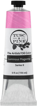 Tusc & Pine Artist Oil Paint - Luminous Magenta, 150 ml, Non-Yellowing, Rich & Creamy Consistency, Maximum Pigment Load, Small Batch Milled Oil Paints Made in the USA for Professional Artists
