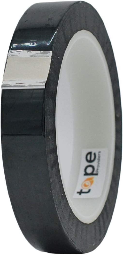 MAT Metalized Polyester Mylar Film Tape, Black - 3/4 inch x 72 yds. Decor Tape for Detailing Accent Wall, Graphic Arts, Car and Boat Trim - Vibrant Mirror Like Finish