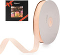 LIUYAXI 5/8" X 50 Yards Solid Peach Grosgrain Ribbon, Perfect for Crafts, Wedding Decor, DIY Hair Accessories, Sewing, Gift Package Wrapping and More
