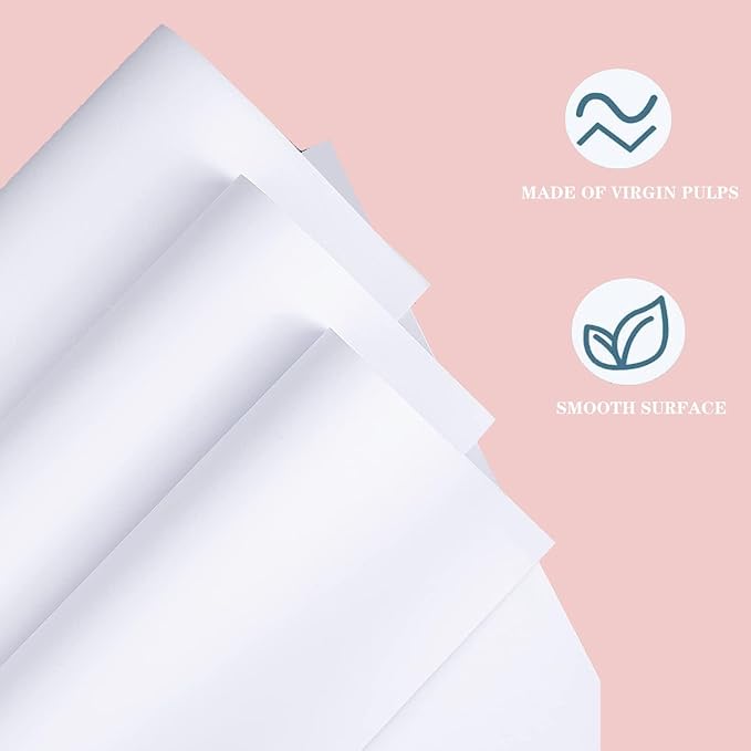 20”x 30”Kraft Paper Sheets Bulk White Paper, Large Craft Paper for Arts, Drawing, DIY Projects, White Wrapping for Gift Shipping Packaging 200 Sheets