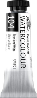 PHOENIX Professional Watercolor Paint Single Tube - 0.47 Fl Oz / 14ml - Titanium White