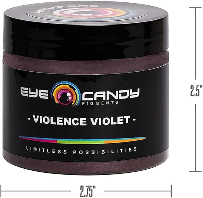 Eye Candy Pigments Premium Purple Mica Powder - Violence Violet (50gr) - for Epoxy, Resin, Soap, Paint, Woodworking, Acrylic Pouring, Bath Bombs, Fishing Lures - DIY Arts and Crafts Additive