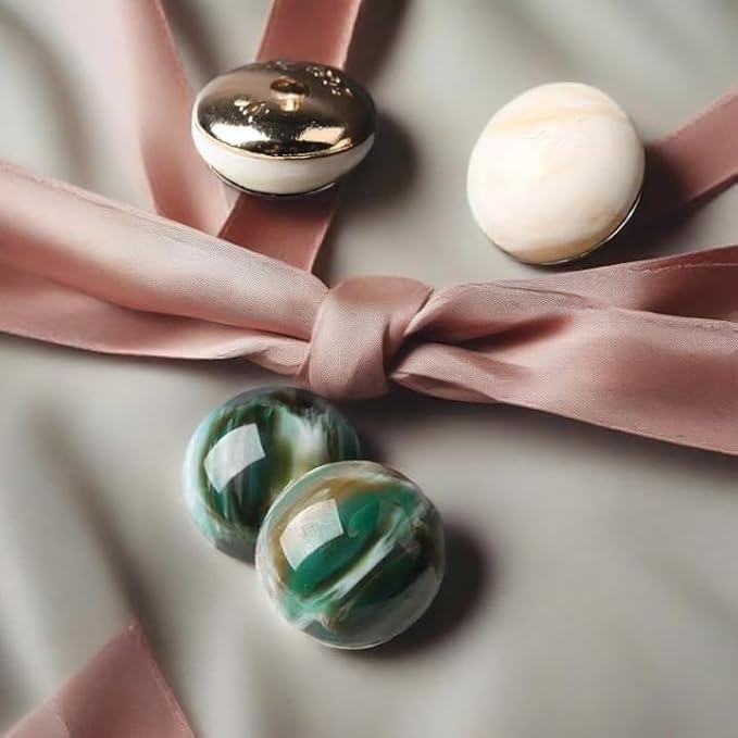 15mm Round Button, Beige Marbled Pattern, Decorative Sewing Button for Clothing and Crafts (Beige)