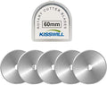 Rotary Cutter Blades 60mm - 5 Pack Refill Rotary Blades 60 mm Fits for Fiskars 60mm Rotary Cutter, Sharp and Durable
