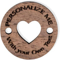 callie Personalized Heart Wooden Name Buttons & Tags for Crafts - Custom Text, Handmade with Love Crochet Items, Gifts for Crafting Knitting Crocheting Sewing Lovers(25mm)