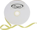 Gingham Ribbon 50 Yard Each Roll 100% Polyester Woven Edge (1/4" x 50 Yards, Yellow)