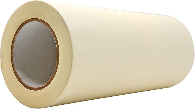 WOD MTC5 Colored Masking Tape, White, 12 inch x 60 yds. Colorful Teacher Painters Tape for Fun DIY Art & Crafts, Lab Labeling, Writable & Classroom Decorations