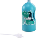 Mont Marte Discovery School Acrylic, Turquoise, 1/2 Gallon (2 Liter). Ideal for Students and Artists. Excellent Coverage and Fast Drying. Pump Lid Included.