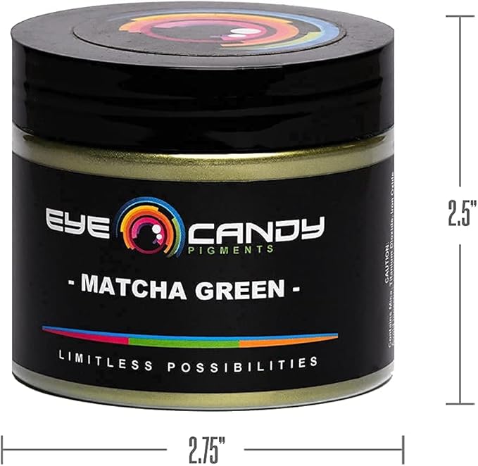 Eye Candy Pigments Premium Green Mica Powder - Matcha Green (50gr) - for Epoxy, Resin, Soap, Paint, Woodworking, Acrylic Pouring, Bath Bombs, Fishing Lures - DIY Arts and Crafts Additive