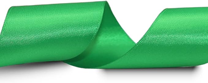LIUYAXI Green Double Faced Satin Ribbon, 1-1/2" X Continuous 50 Yards, Ribbons Perfect for Gift Wrapping Wedding DIY Craft Bow Making & Other Projects