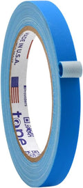 WOD GTC12 Gaffer Tape, Light Blue Low Gloss Finish Film, 1/2 inch x 60 ft. Residue Free, Non Reflective Cloth Fabric, Secure Cords, Water Resistant, Photography, Filming Backdrop, Production