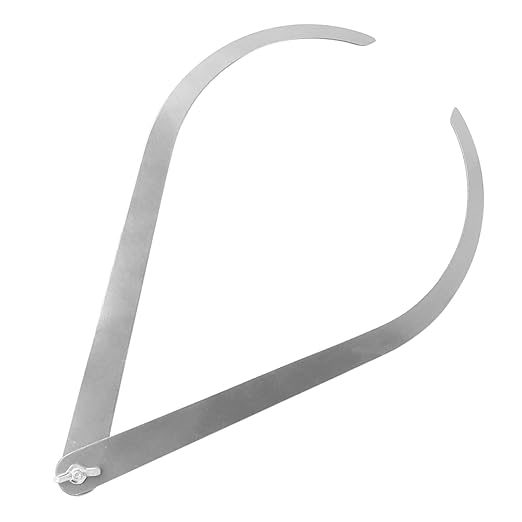 1PCS Pottery Calipers, 10 inch Ceramic Calipers Dipped Clamps, Woodturning Calipers, Profession Bent Leg Stainless Steel Clay Caliper, Sculpture Measuring Tools Tool
