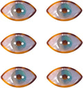 Novelty Eye Shaped Buttons for Crafts,Acetate Button for Clothes,Buttons for Sewing,Button Bulk,Pack of 6