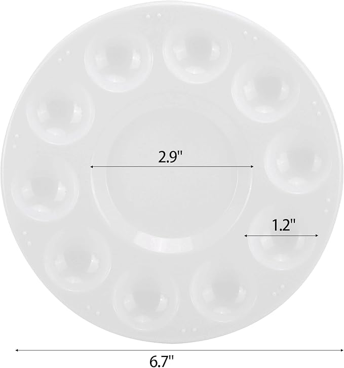 20 Pcs Paint Tray Palettes, 10 Wells Plastic Paint Pallets for Kids or Students to Paints on School Project or Art Class