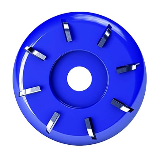 Wood Turbo Carving Disc 8 Teeth for Angle Grinder 4 or 4 1/2" with 5/8" Arbor Upgraded, DIY Wood Carving Tools Cutting Wheel for Fast Shaping(8 Arc Blade)