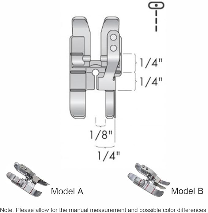 Sewing Machine Presser Foot Silver Sewing Walking Presser Foot Easy to Use Compatible with Pfaff Sewing Machines B, C, D, E, F, G, J, K (B)