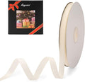 LIUYAXI 3/8" X 50 Yards Solid Ivory/Cream Grosgrain Ribbon, Perfect for Crafts, Wedding Decor, DIY Hair Accessories, Sewing, Gift Package Wrapping and More