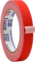 WOD GTC12 Gaffer Tape, Red Low Gloss Finish Film, 3/4 inch x 60 ft. Residue Free, Non Reflective Cloth Fabric, Secure Cords, Water Resistant, Photography, Filming Backdrop, Production