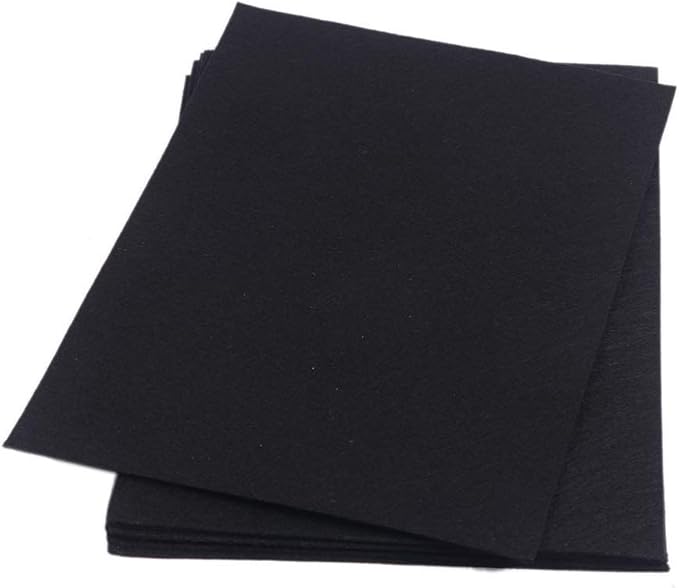 YYCRAFT Stiff Felt Sheets Thick Felt 9 Inch X 12 Inch - 12 Pcs Pack, Black