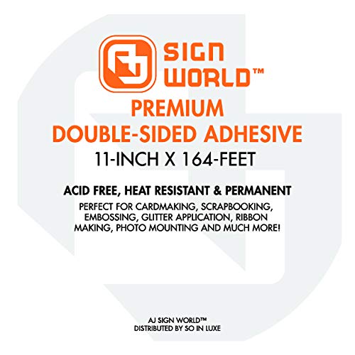 Best 11" Ultra-Thin Permanent Double-Sided Tape for Arts, Crafts, Die Cutting, Photography, Scrapbooking, Tear-by-Hand, Documents, All Purpose (11-Inch by 55 Yards)