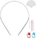 24inch (60cm) Stainless Steel Circular Knitting Needle Size US 2 (2.75mm) Metal Knitting Needles Set for Making Sweater Shawl Scarf