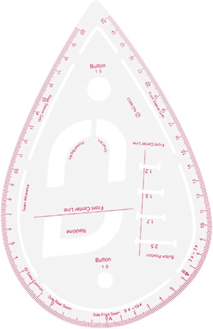 Acrylic Sewing Ruler Set，French Curve Pattern Rulers Kit for Tailors Designers Precision Pattern Making Guides Quilting and DIY Supplies (Ruler Set 3-9Pcs)