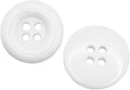 Pack of 100 White Buttons 0.75 inch for Sewing 4-Hole Uniform Buttons 30L Round Plastic Sew on Bulk Ideal for Lab Coats Pants Shorts Cardigans Blazer Skirts Craft DIY Art Projects