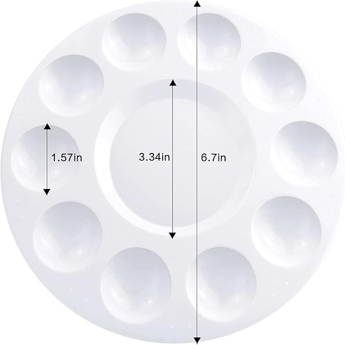 Paint Tray Palettes, Plastic White Palettes for Kids & Students,Paint Tray for Art Class,Craft DIY or Have a Birthday Painting Party-21pcs