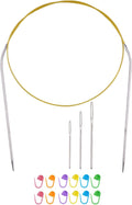 Circular Knitting Needles 32inches/80cm,Size US 1.5(2.5mm) Stainless Steel Round Knitting Needles for Handmade Knitting DIY
