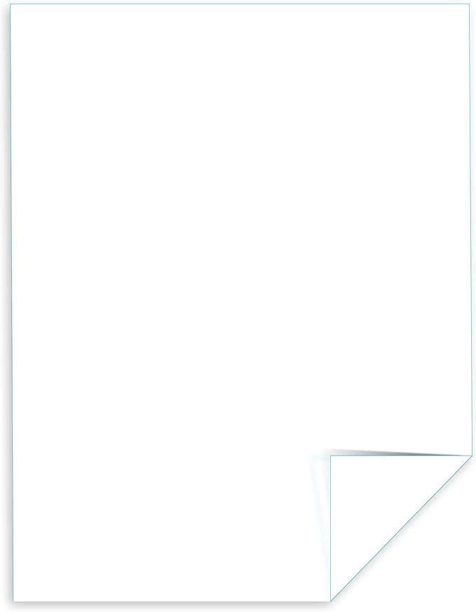 Neenah Index Cardstock, 8.5" x 11", 90 lb./163 gsm, White, 300 Sheets, Lightweight, 94 Brightness - EXTRA SHEETS, MORE VALUE! (91437)