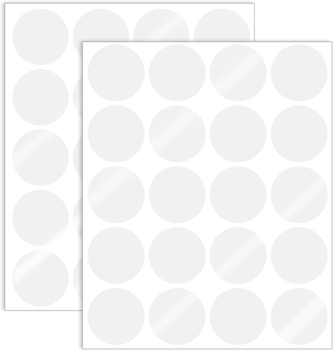 1.5" Transparent Round Sealing Sticker,Pack of 500