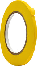 WOD MTC5 Colored Masking Tape, Yellow, 1/4 inch x 60 yds. Colorful Teacher Painters Tape for Fun DIY Art & Crafts, Lab Labeling, Writable & Classroom Decorations