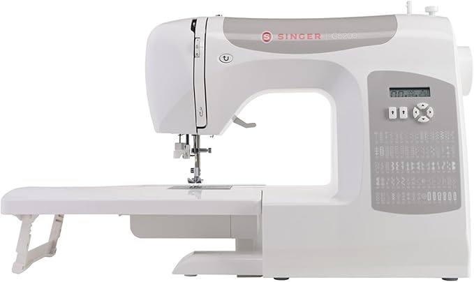 SINGER C5200 Computerized Sewing & Quilting Machine with Extension Table & Accessory Kit | 180 Stitch Applications, Touch Button Stitch Selection, LCD Screen, Full Metal Frame & 1-step Buttonhole