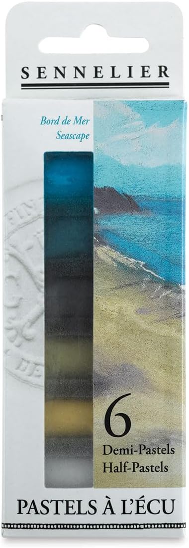 SENNELIER Extra-Soft Half Pastel 6 Stick Set, Set of 6, Seaside