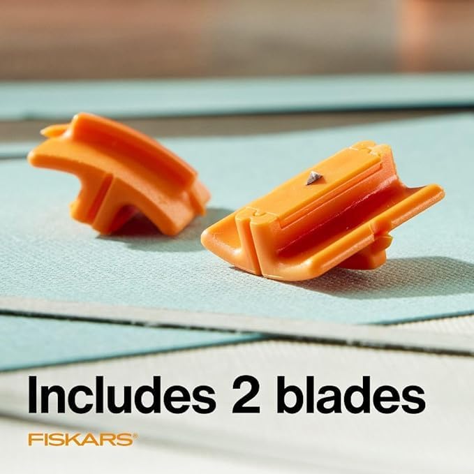 Fiskars Trimmer Cutting Replacement Blades, Trimmer Replacement Blades, Refill Blade Carriage for Personal Trimmer, Twin Pack, Orange