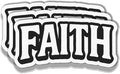(3pcs) Faith Sticker – Inspirational Word Decal for Laptop, Water Bottle, Notebook, Scrapbook – Motivational Vinyl Sticker, Christian Gift, Positive Decor