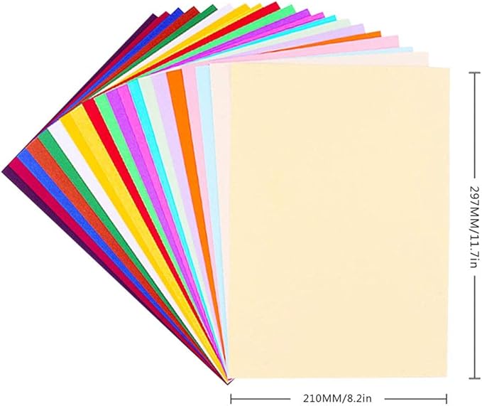 Colored Cardstock A4 100 Sheet Card Stock Paper 230gm- More Fun Crafting and Decorating - Sketch and Cutting Paper - 30 Assorted Colours