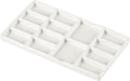 8" Porcelain Watercolor Palette - 14 Well Ceramic Artist Paint Palette with Mixing Tray for Painting and Craft Projects