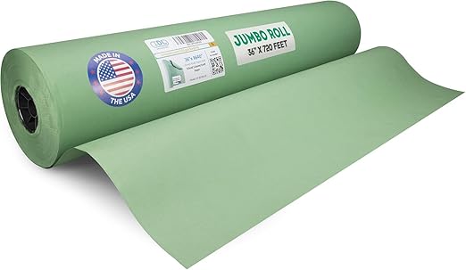 Christmas Green Kraft Paper Roll 36" x 8640" (720 ft) - Quality USA-Made Large Paper Roll 50lb Thickness for Packing, Moving, Shipping & Crafts/Art - Natural Wrapping Material by IDL Packaging
