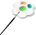Porcelain Watercolor Palette, Ceramic Artist Paint Palette, Watercolor Mixing Tray for Watercolor Gouache Acrylic Oil Painting (6 * 6'' 7-Well Round)