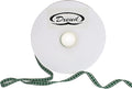 Gingham Ribbon 50 Yard Each Roll 100% Polyester Woven Edge (1/4" x 50 Yards, Dark Green)