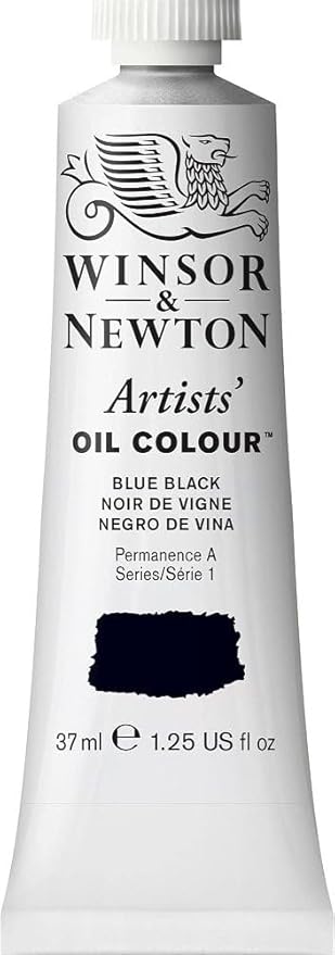 Winsor & Newton Artists' Oil Color, 37ml (1.25 oz) Tube, Blue Black
