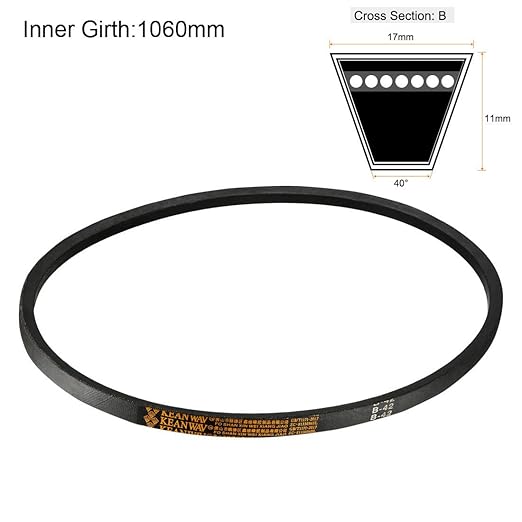 uxcell B-42 V-Belts 42" Inner Length, B-Section Rubber Drive Belt