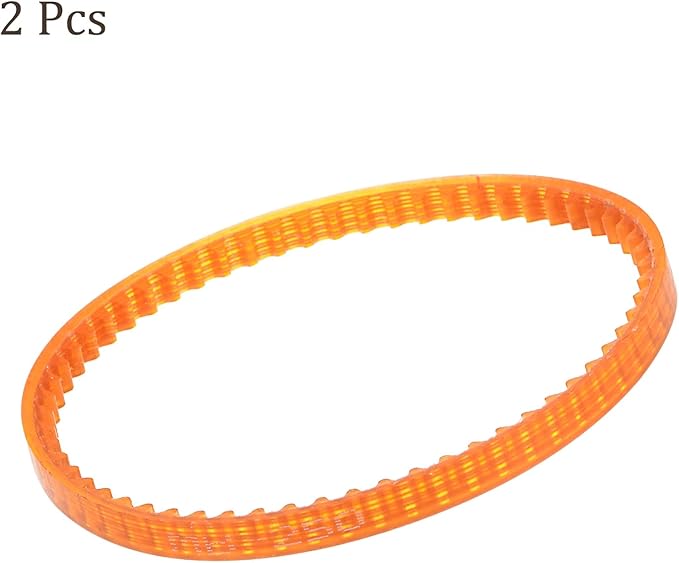 Kozelo 2Pcs MB250 Standard Sewing Machine Motor Belts - [250mm Girth x 4mm Thickness ] Polyurethane Motor Drive V-Belt for Household Electric Sewing Machine Use, Single Tooth, Orange