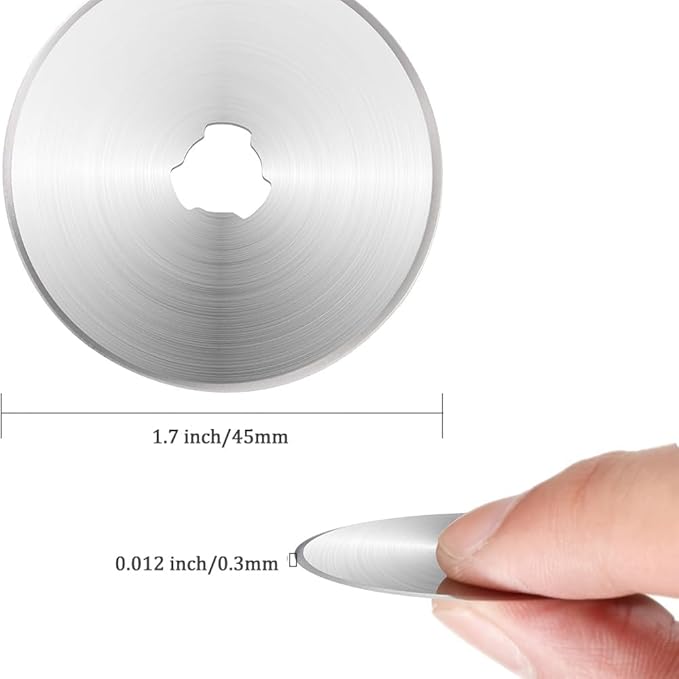 40 PCS Rotary Cutter Blades Replacement, Compatible with 45mm Paper Cutter, for Leather Quilting, Patchwork Sewing, Arts & Crafts