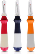 Lhedon Seam Ripper 3 PCS, Seam Rippers for Sewing, Ergonomic Grip, Colorful Large Thread Stitch Remover Tool Handy Stitch Rippers for Sewing Crafting Removing Hems and Seams